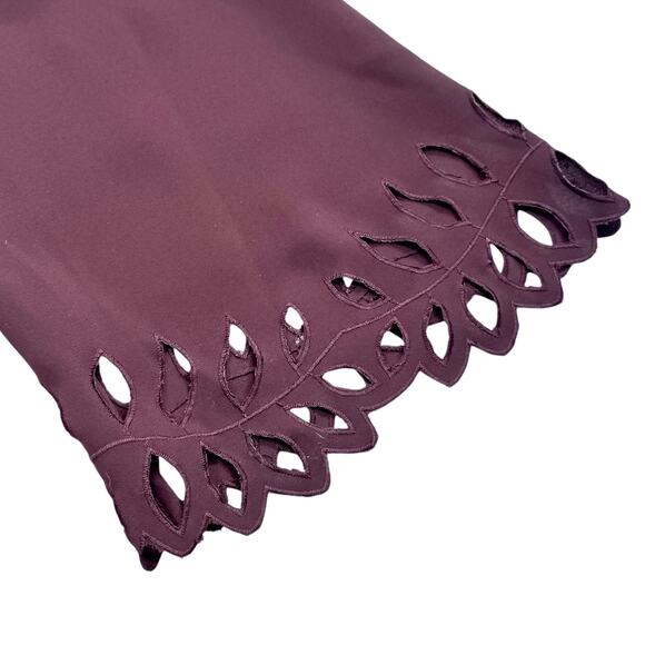 Plus Size- Alfani Laser Cut Plum Blouse - Size XXL - Picture 9 of 9